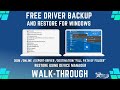 Easy and Free Driver Backup and Restore - Walk-through and Tutorial - How to backup Windows drivers