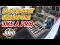 Disassemble a pallet without power tools  easy diy pallet project juro workshop