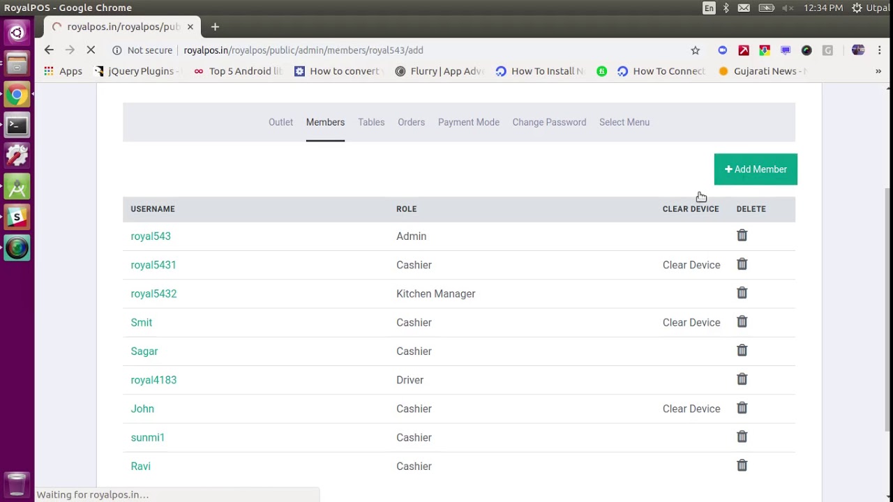 RoyalPOS - How to add more cashiers