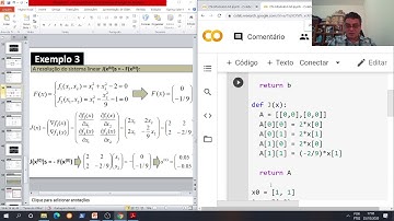 Curso Cálculo Numérico - Modulo 04 - Aula 06 - Exemplo numérico: 1 passo do Método de Newton-Python