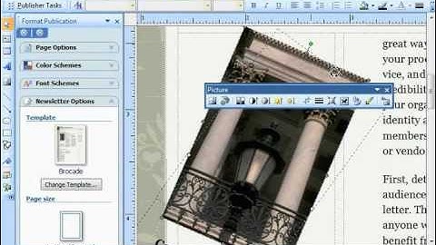 Publisher 2003 Tutorial Rotating and Flipping Objects XP 2007 Microsoft Training Lesson 3.7