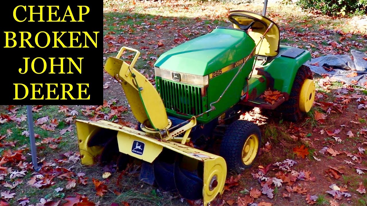 Will it Run? Broken John Deere 265 Garden Tractor YouTube