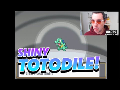 [LIVE] Shiny TOTODILE Reaction | Pokemon HGSS
