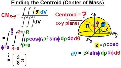 Calculus 3: Triple Integrals (24 of 25) Finding the Centroid: Center of Mass