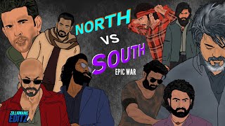 💥North vs 🥷🤯South epic battle video | Prabhas | NTR | Hrithik | SRK | ThalapathyVijay