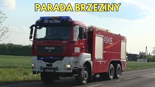 Parada czerwonych samochodów drogami powiatu brzezińskiego 2024! 33 wozy alarmowo