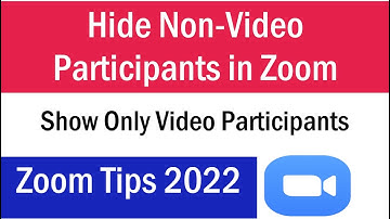How To Hide Non-video Participants in a Zoom Meeting | How To Show Only Video Participants on Zoom