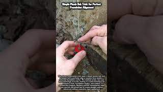 Simple Plumb Bob Trick for Perfect Foundation Alignment #satisfying #engineering #constructiontools