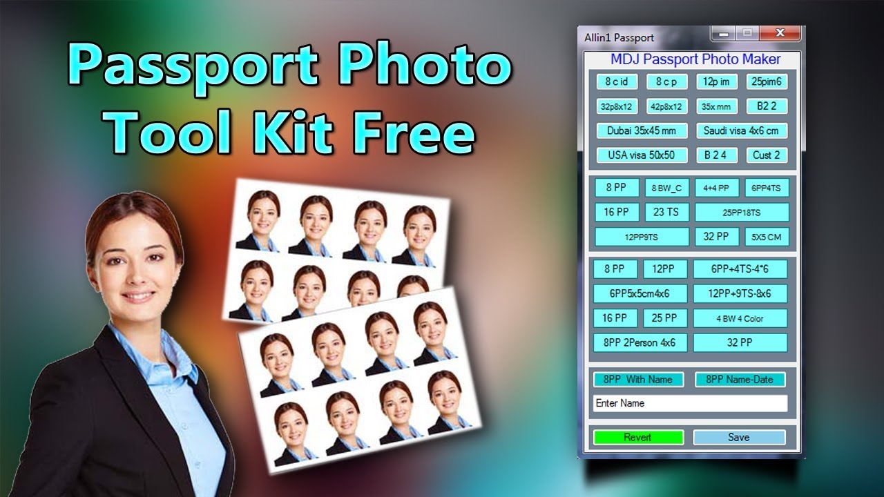 Passport photo software - YouTube