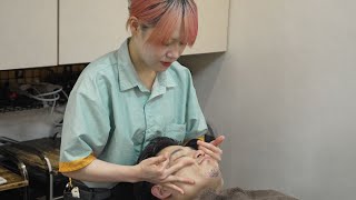 【美顔器】理容室の本格的なフェイシャルマッサージは若返った〜