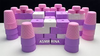 ASMR baking soda crunchy purple castle