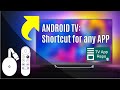 Create smart tv application shortcuts using tv app repo on android tv