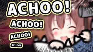 Korone Sneezes So Loud It Echoes Through Everyone's Mics 【ENG Sub\/Hololive】