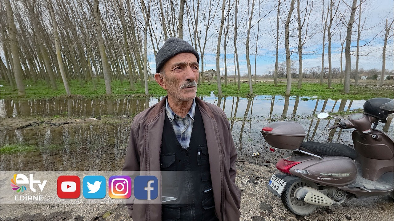 EDİRNE’DE TAŞKIN SULARI ÇEKİLİYOR, ÇİFTÇİ ENDİŞELİ