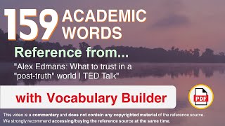 Information 159 Academic Words Ref from Alex Edmans: What to trust in a post-truth world | TED Talk News