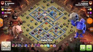 Hdv12 Vs Hdv12 Hog Rider Bowler Clash Of Clans
