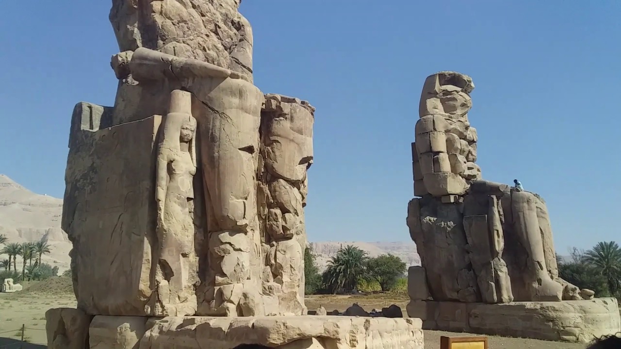 شرح تمثالى ممنون ( امنحتب الثالث ) ب غرب الاقصر