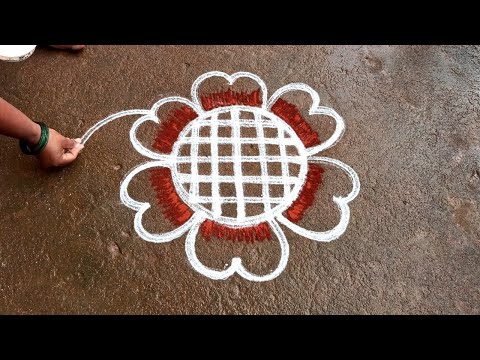 Ugadi Special Flowers Kolam Panguni Madham Kolam Easy Rangoli Design Easy Super Rangoli