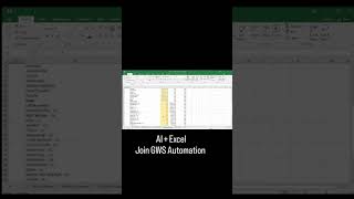 AI + Excel Save time Easy working join GWS Automation Excel #AI #ExcelAutomation #DataAnalysis