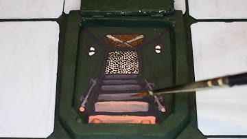 Spacehulk Terrain Tiles - Painting Hatch Perspective & Weathered Panels