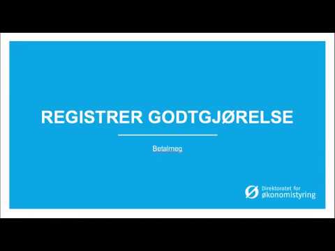 Betalmeg – registrer godtgjørelse