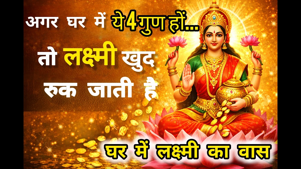 अगर घर में ये 4 गुण हों तो लक्ष्मी खुद रुक जाती है | घर में लक्ष्मी का वास