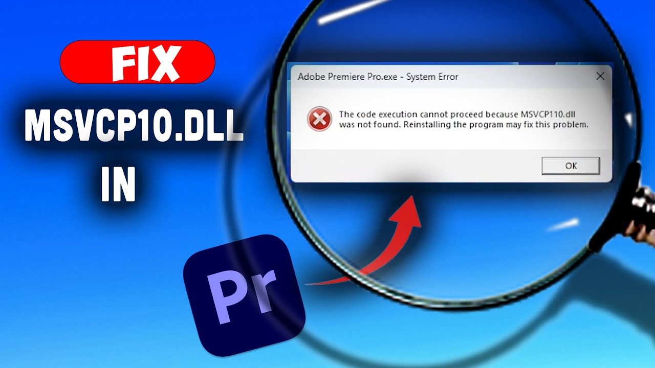 How to Fix MSVCP110.dll _ MSVCR110.dll was not found Error Adobe