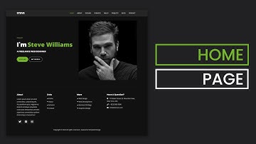 Portfolio Website Series | Home Page | Part 1 | HTML, CSS & JS