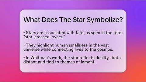 What Does The Star Symbolize? - The Prose Path