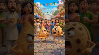 समोसा और लिट्टी की बड़ी लड़ाई 🥟🥮 #shorts #ai #viral #trendingshorts