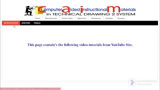 CAIM (COMPUTER AIDED INSTRUCTIONAL MATERIAL) For TECHNICAL DRAWING 2.