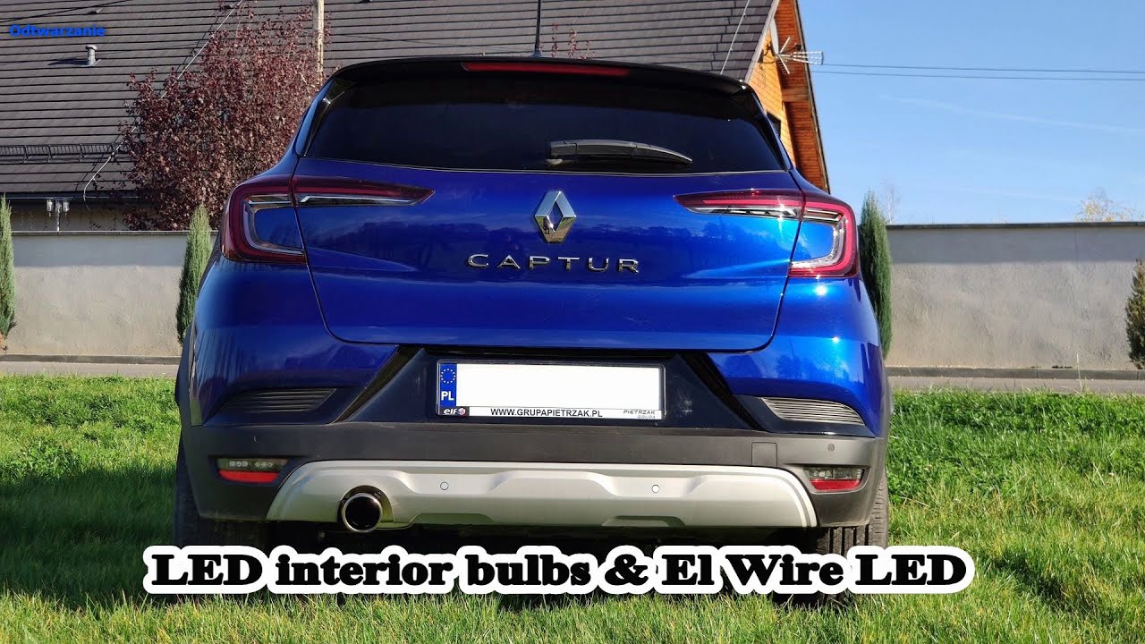 Renault Captur II Install LED Interior W5W Bulbs & El Wire LED Step by Step