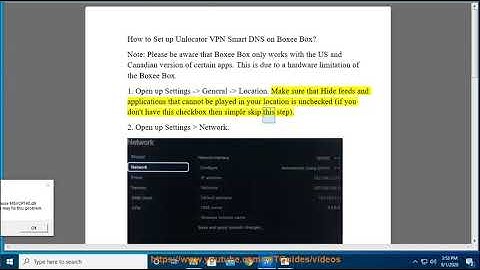 Set up Unlocator VPN Smart DNS on Boxee Box