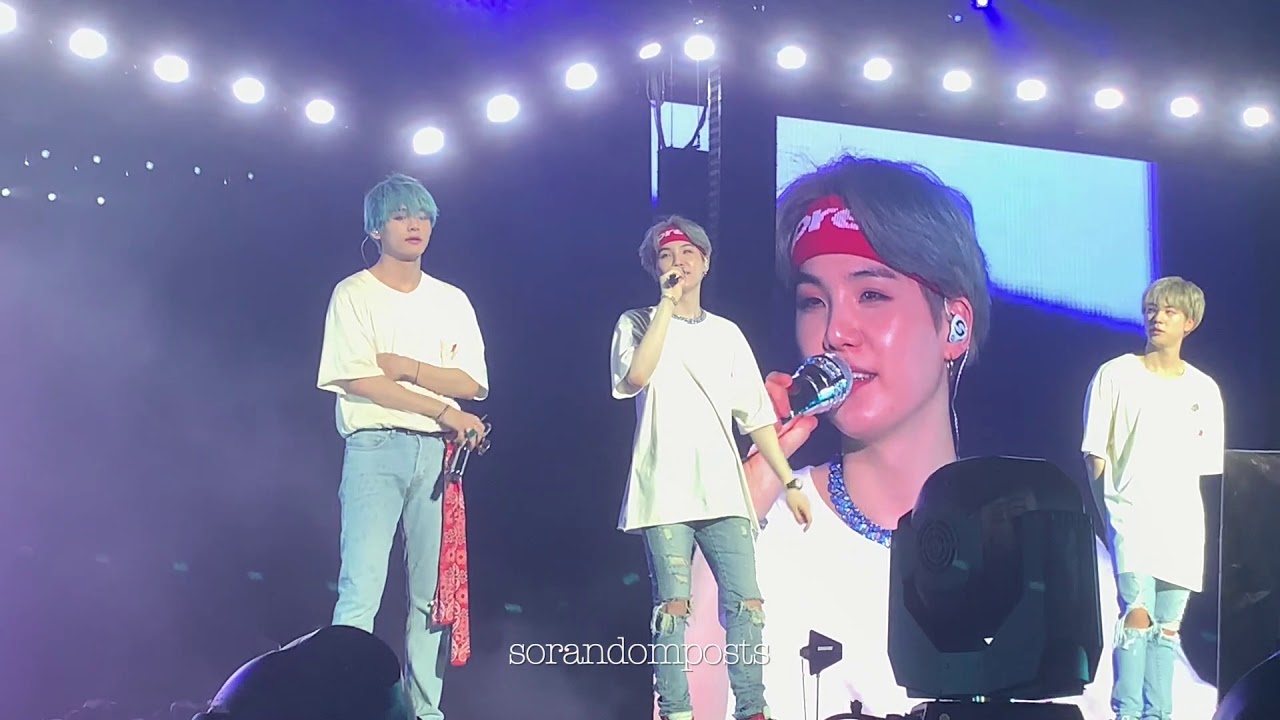 [190119] BTS Love Yourself in Singapore - Ending Mention (больше внимания к Тэхёну)
