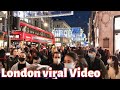 LONDON Saturday Night WALK| Oxford Street Christmas Shopping Walk | London Christmas streets Lights