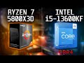 Ryzen 7 5800X3D vs i5-13600KF (DDR4)