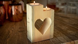 Heart Shaped Candle Holder / Template Available