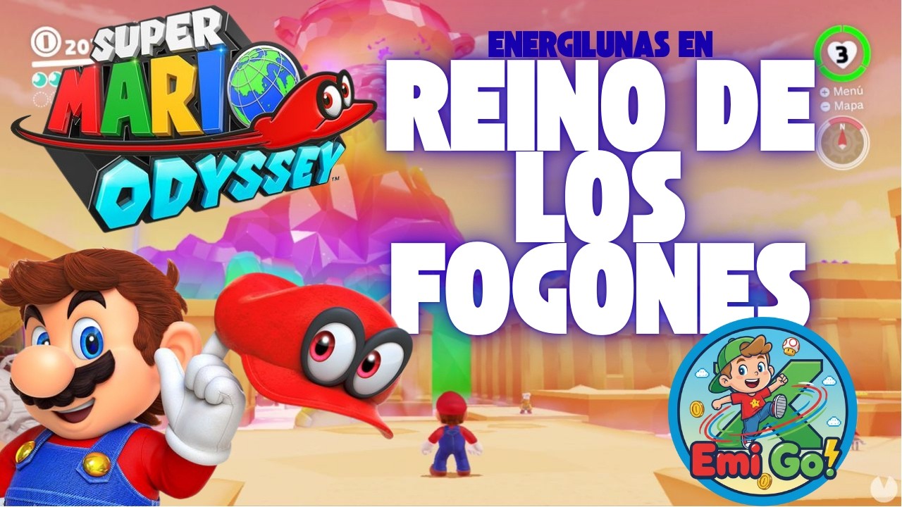 Como juntar las  Energilunas del Reino de los Fogones | Mario Odyssey
