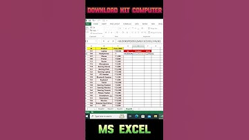 Excel में Vlookup Formula का use कैसे करें। #nitcomputer #nit #vlookup #shorts #trending #viralvideo