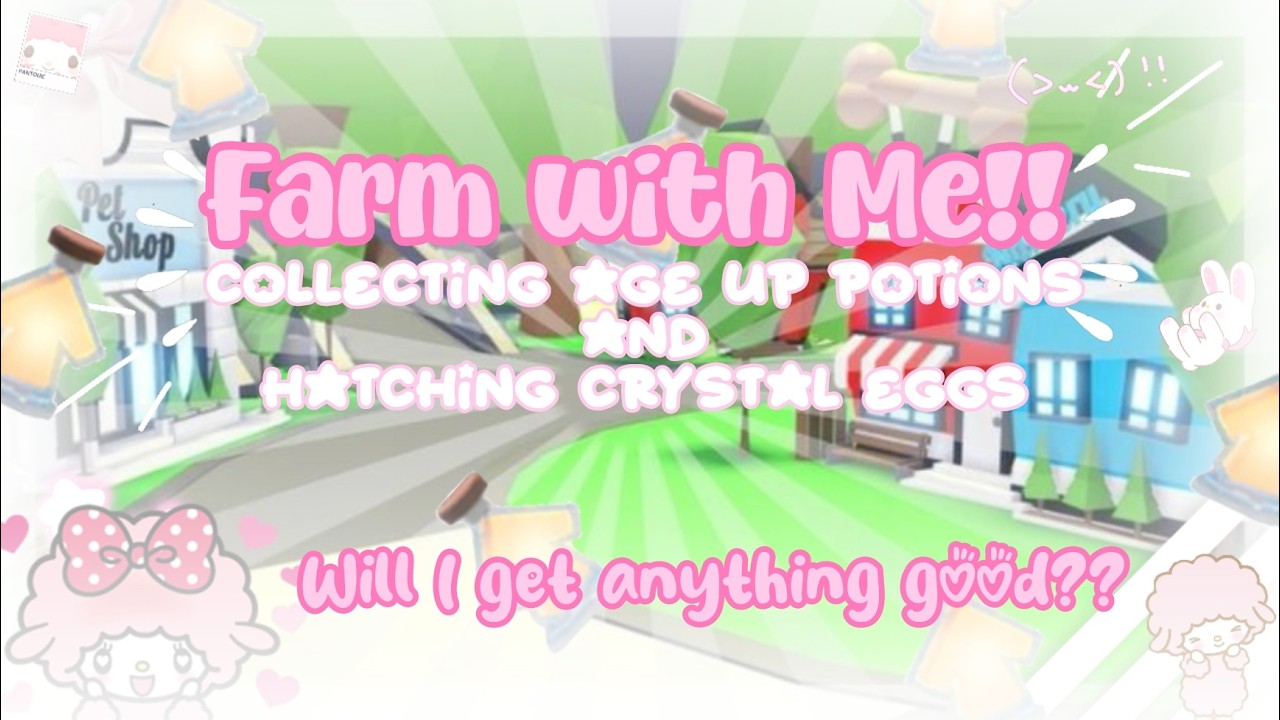 Farm with me ౨ৎ Farming age up potions ౨ৎ hatching crystal eggs ౨ৎ SilverAngelplayz