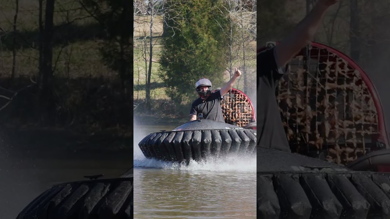We Put a Rotax 503 on Our Hovercraft! #engineswap #hovercraft #collectorvehicles #shorts