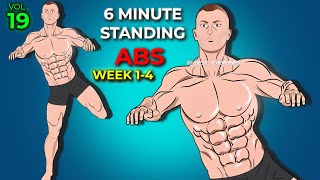 The 6 Minute Standing Abs Workout At Home ( Weeks 1-4 )