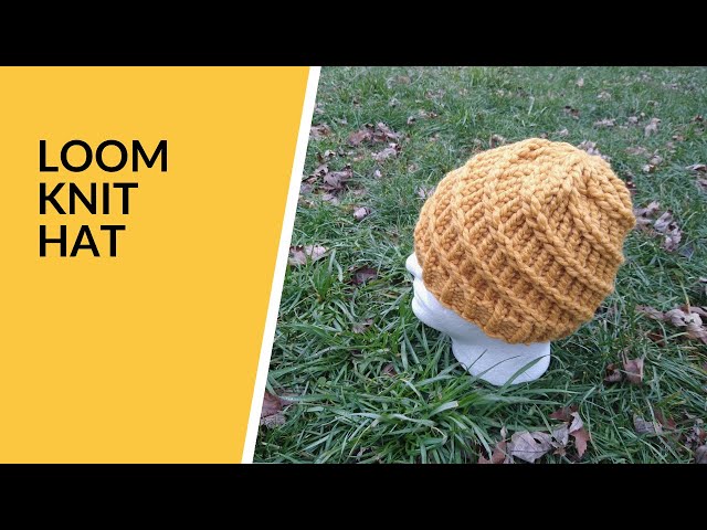 Loom Knit Spiral Slouchy Beanie Hat Pattern Video Tutorial 