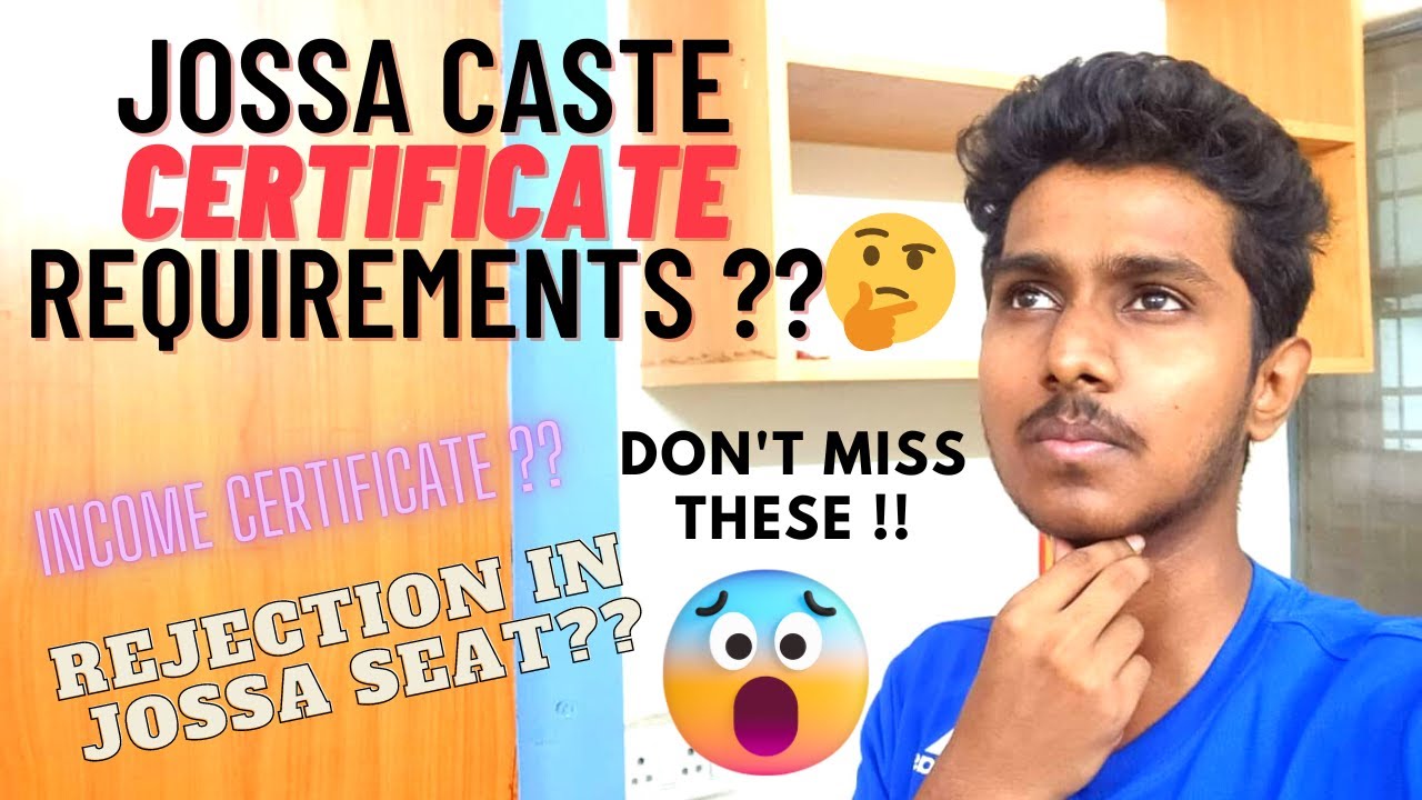 JEE counselling Caste Certificate Requirements? 🤔 Don't miss any