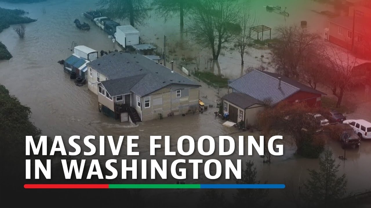 Drone footage captures flooding damage in Pacific Northwest as ...