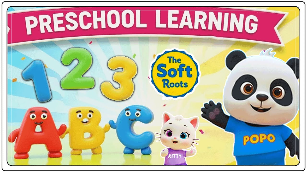 Preschool Learning activities for 3 year olds at home | Learn ABC Phonics Shapes Numbers Colors 🌈