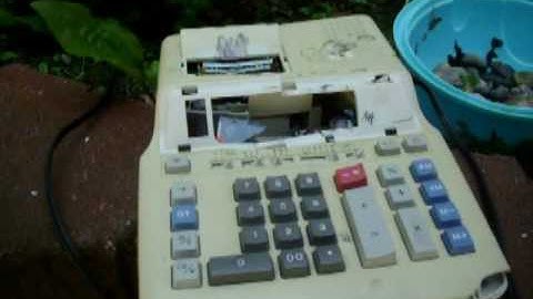 Me Smashing a calculator/printer