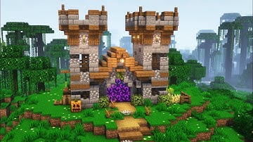 Minecraft: Medieval Nether Portal Design | Tutorial