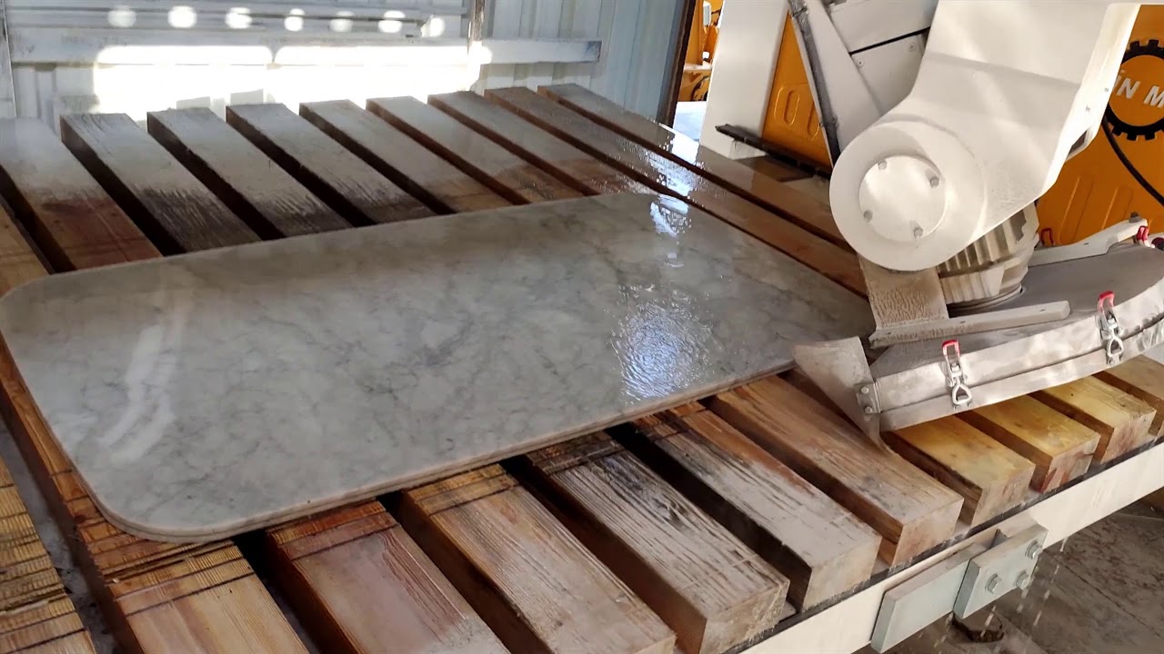 5 Eksen Köprü Kesme Gemi Burnu Masa Kesimi - 5 Axis Bridge Cutting (Ship Nose Marble Machine Cutting