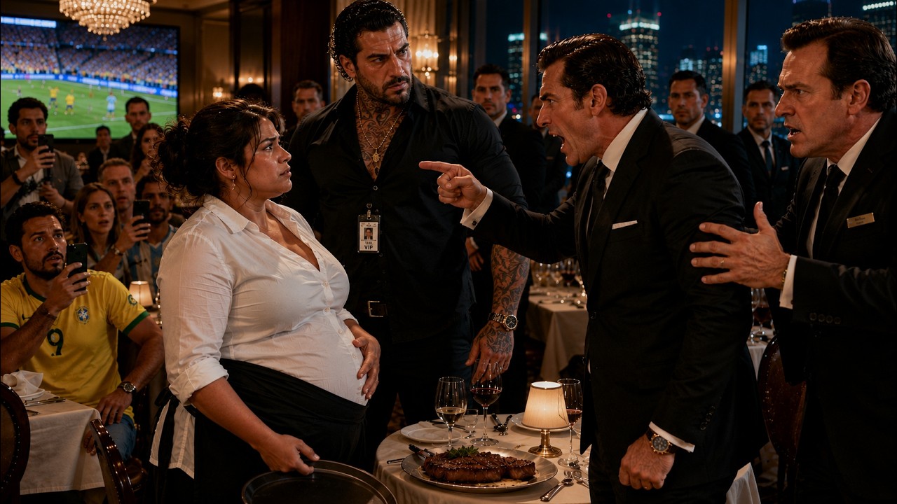 The whole restaurant went quiet when the billionaire pointed at my pregnant belly and said, “I don't want someone like her serving my table.” My manager didn't hesitate. He fired me on the spot,...